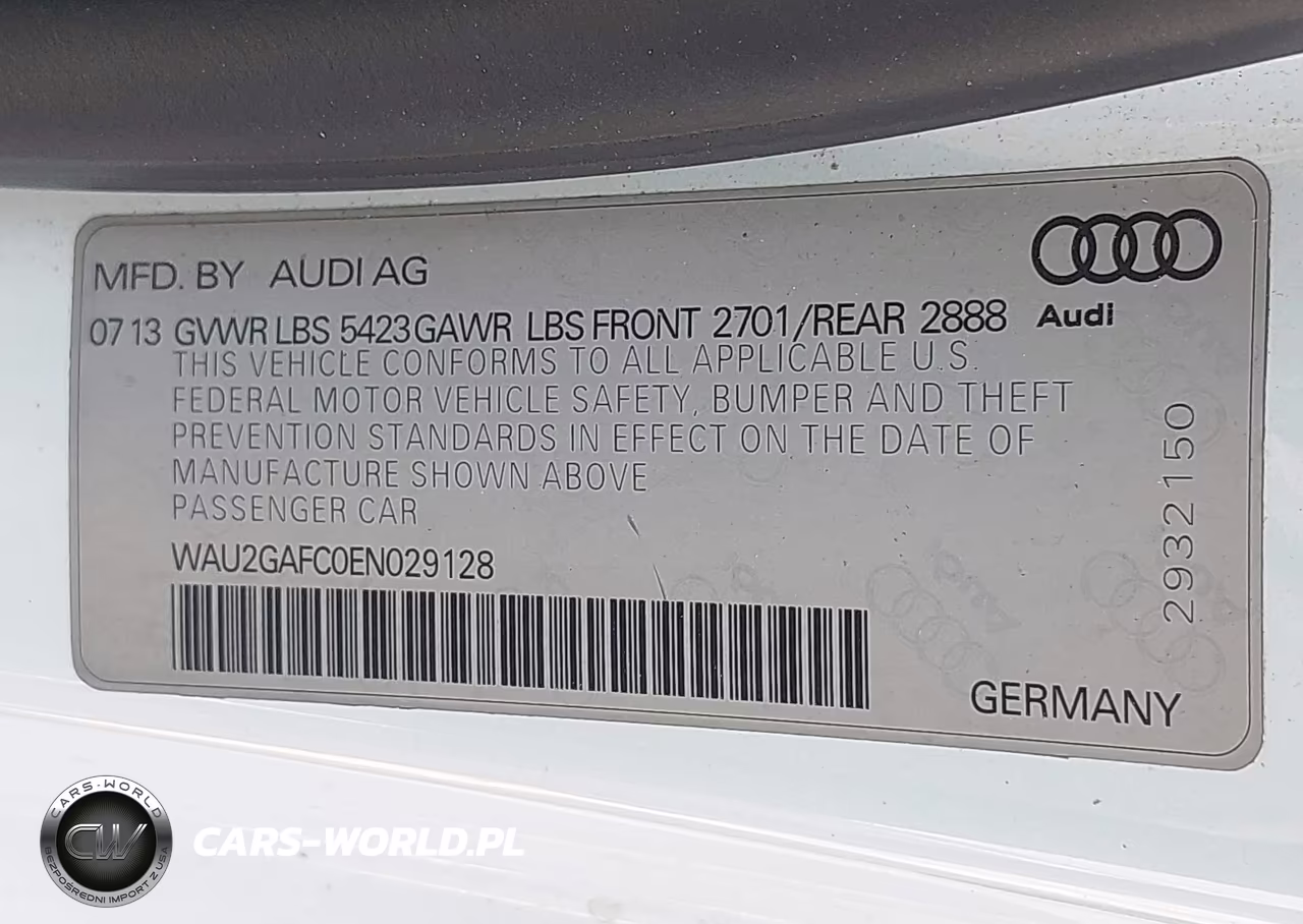 2014 Audi A7 3.0T Premium Plus VIN:WAU2GAFC0EN029128 - 9