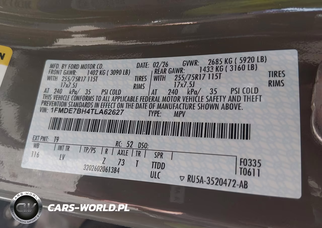 2026 Ford Bronco Big Bend VIN:1FMDE7BH4TLA62627 - 9