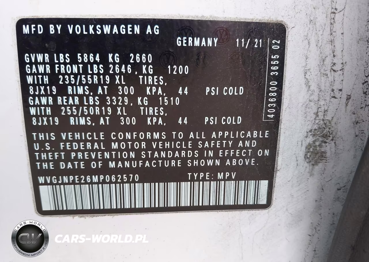 2021 Volkswagen Id.4 Awd Pro VIN:WVGJNPE26MP062570 - 9