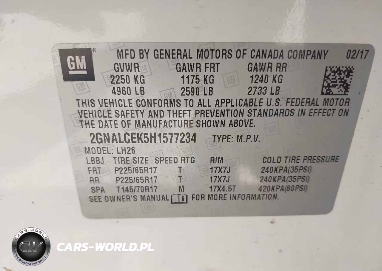 2017 Chevrolet Equinox Lt VIN:2GNALCEK5H1577234 - 9