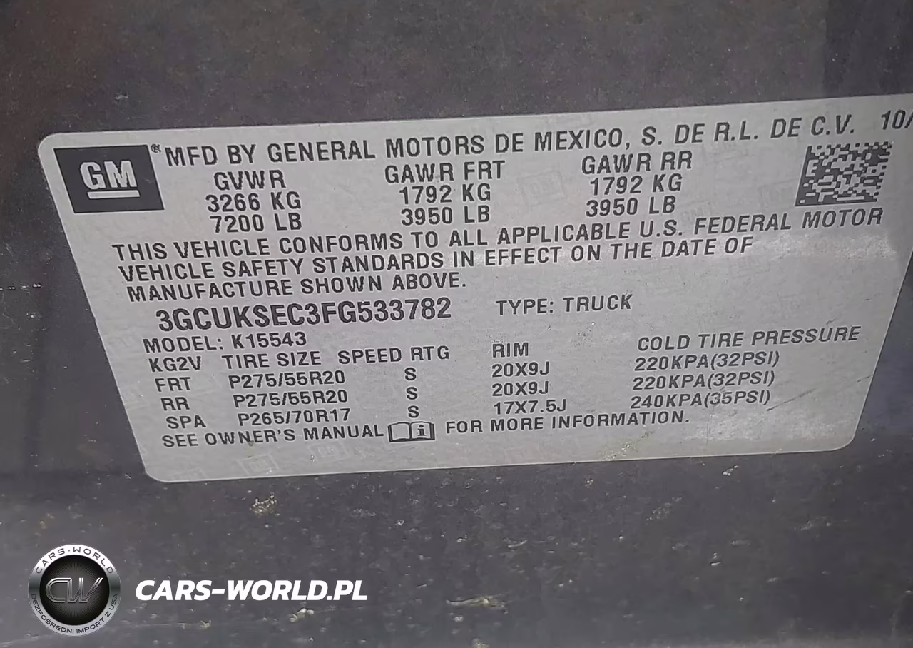 2015 Chevrolet Silverado 1500 Ltz VIN:3GCUKSEC3FG533782 - 9