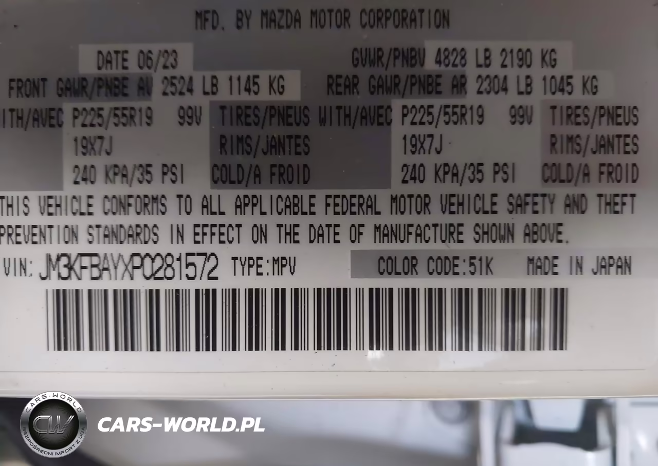 2023 Mazda Cx-5 2.5 Turbo VIN:JM3KFBAYXP0281572 - 9