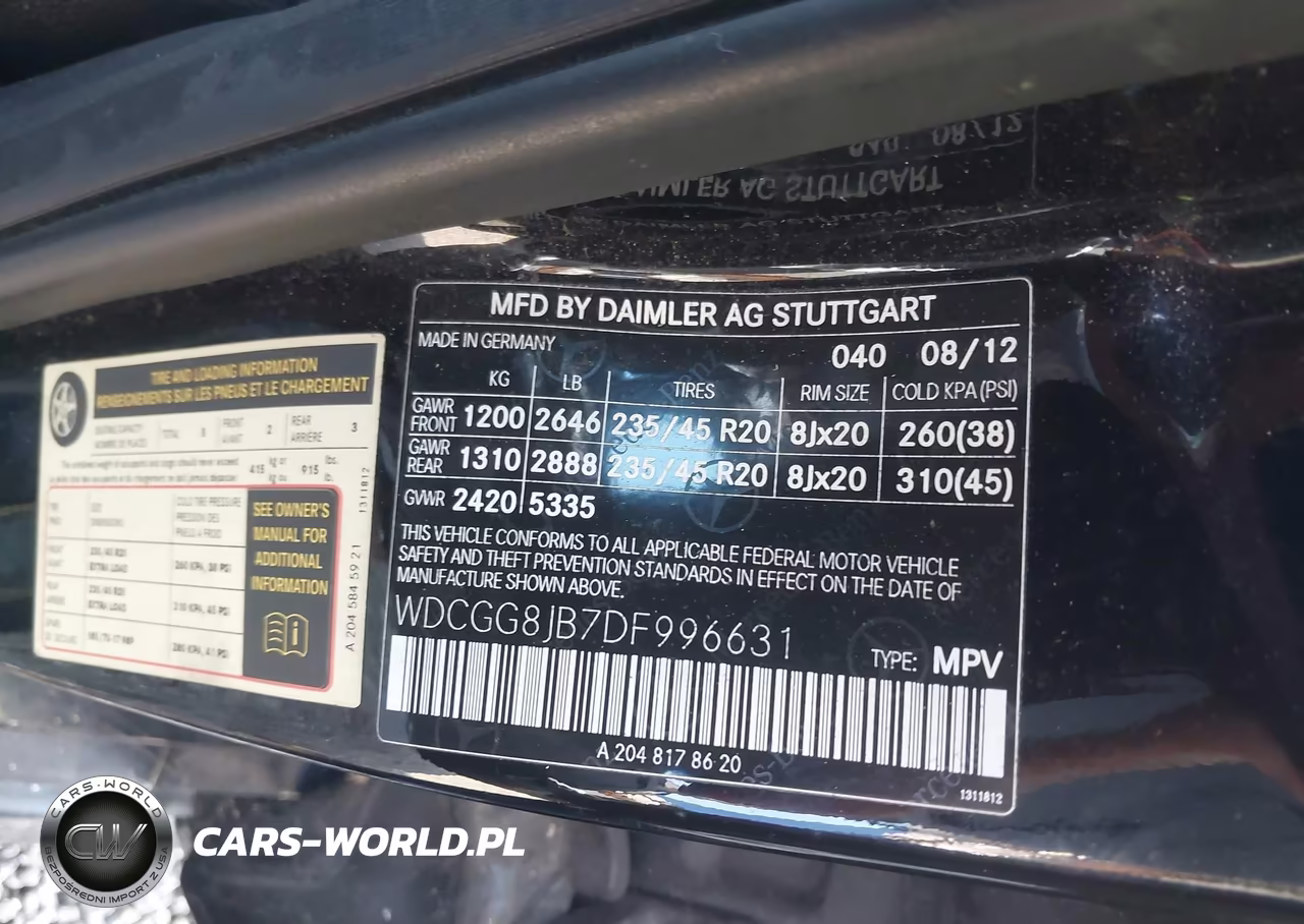 2013 Mercedes-Benz Glk 350 4Matic VIN:WDCGG8JB7DF996631 - 9