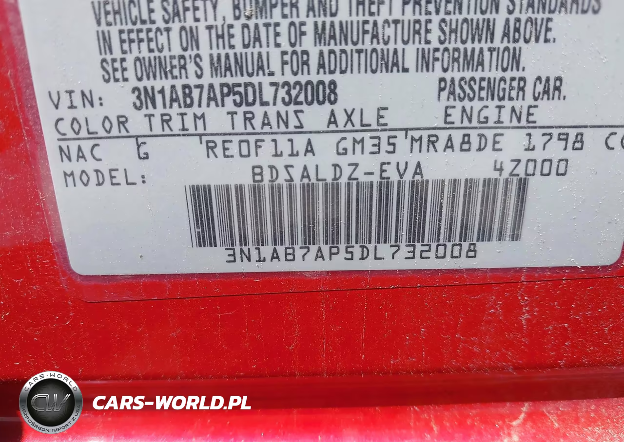 2013 Nissan Sentra Sv VIN:3N1AB7AP5DL732008 - 9