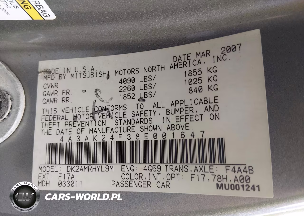 2008 Mitsubishi Eclipse Gs VIN:4A3AK24F38E001647 - 9