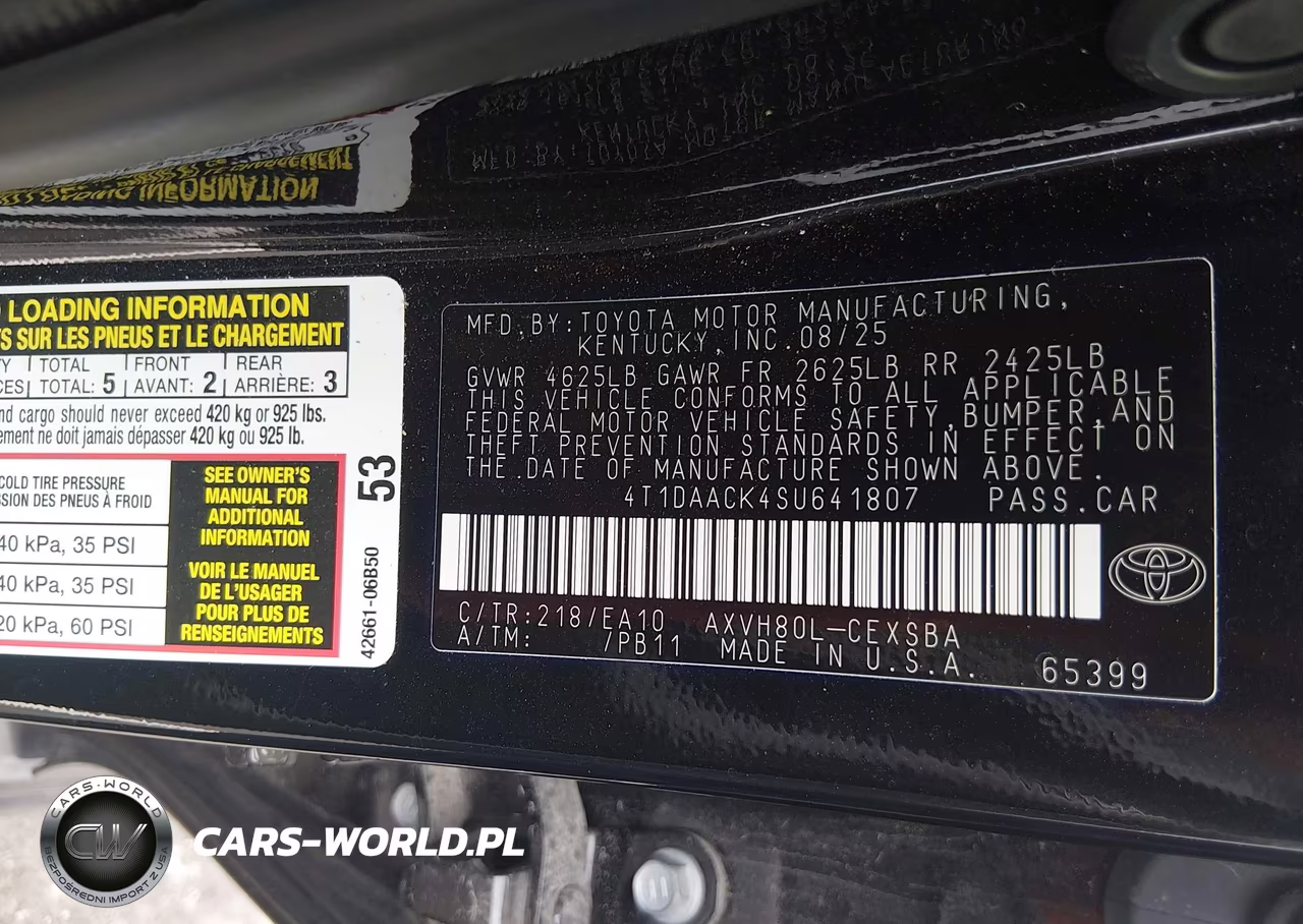 2025 Toyota Camry Se VIN:4T1DAACK4SU641807 - 9