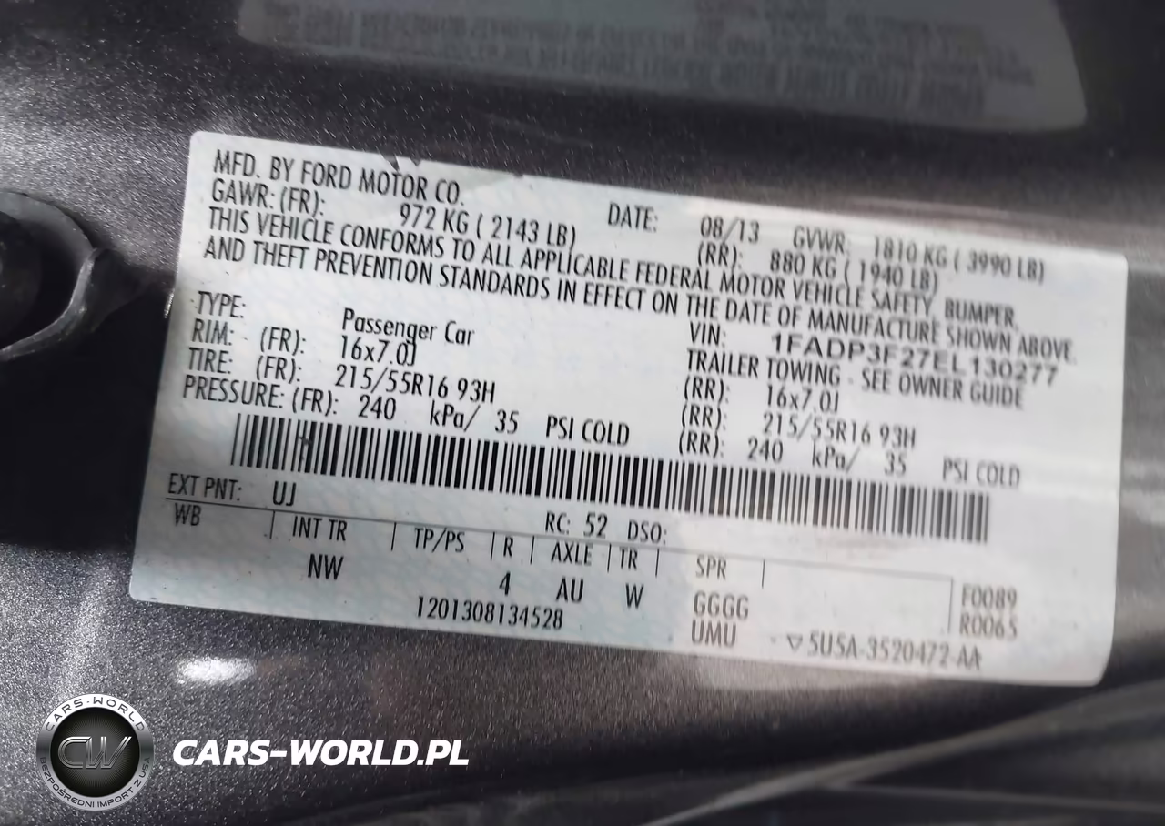 2014 Ford Focus Se VIN:1FADP3F27EL130277 - 9