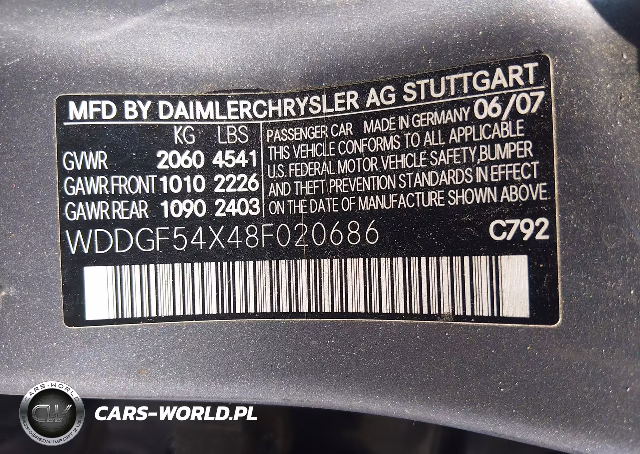 2008 Mercedes-Benz C 300 Luxury-Sport VIN:WDDGF54X48F020686 - 9