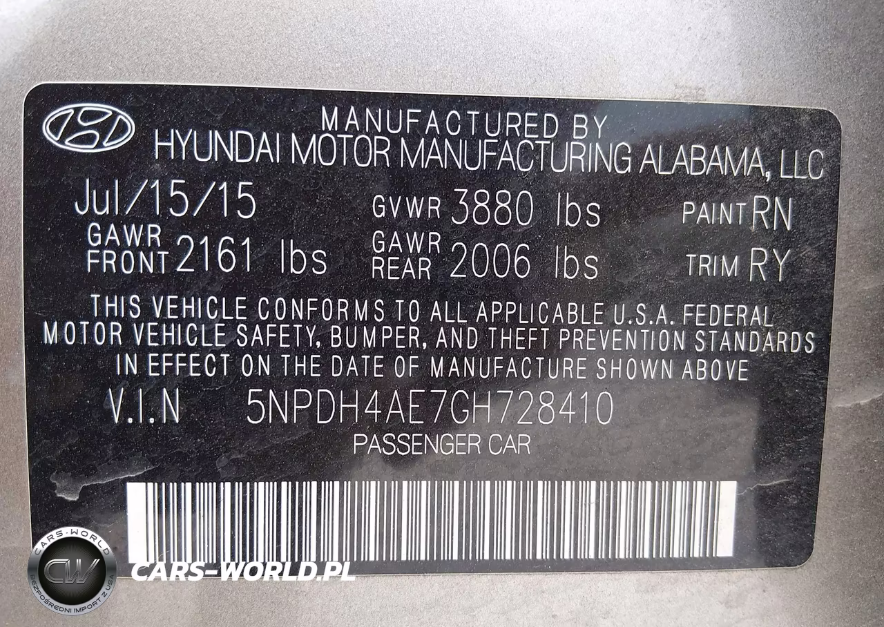 2016 Hyundai Elantra Value Edition VIN:5NPDH4AE7GH728410 - 9