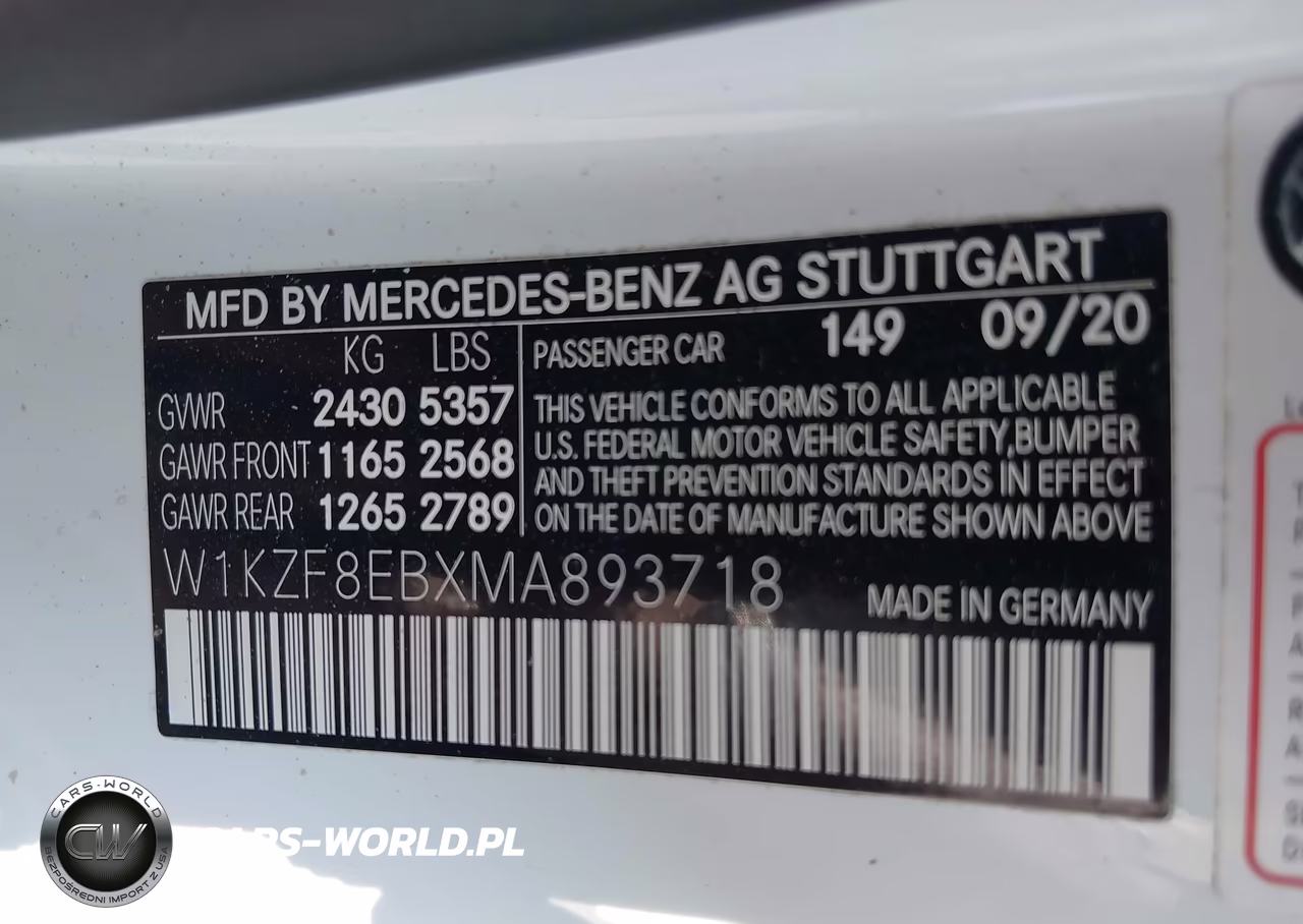 2021 Mercedes-Benz E 350 4Matic VIN:W1KZF8EBXMA893718 - 9
