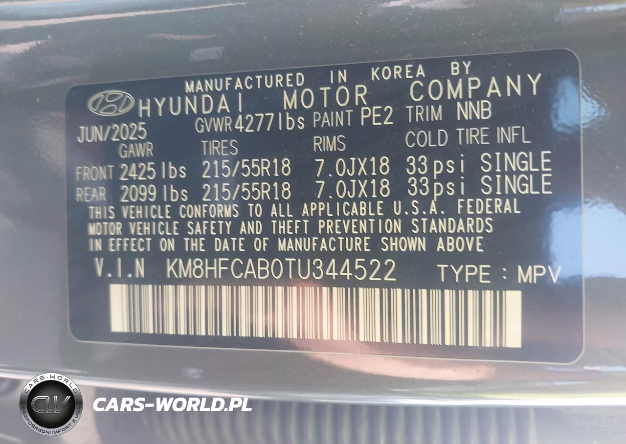 2026 Hyundai Kona Sel Sport VIN:KM8HFCAB0TU344522 - 9