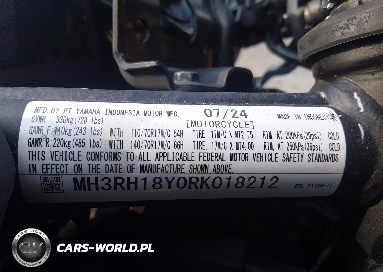 2024 Yamaha Yzfr3 A VIN:MH3RH18Y0RK018212 - 10