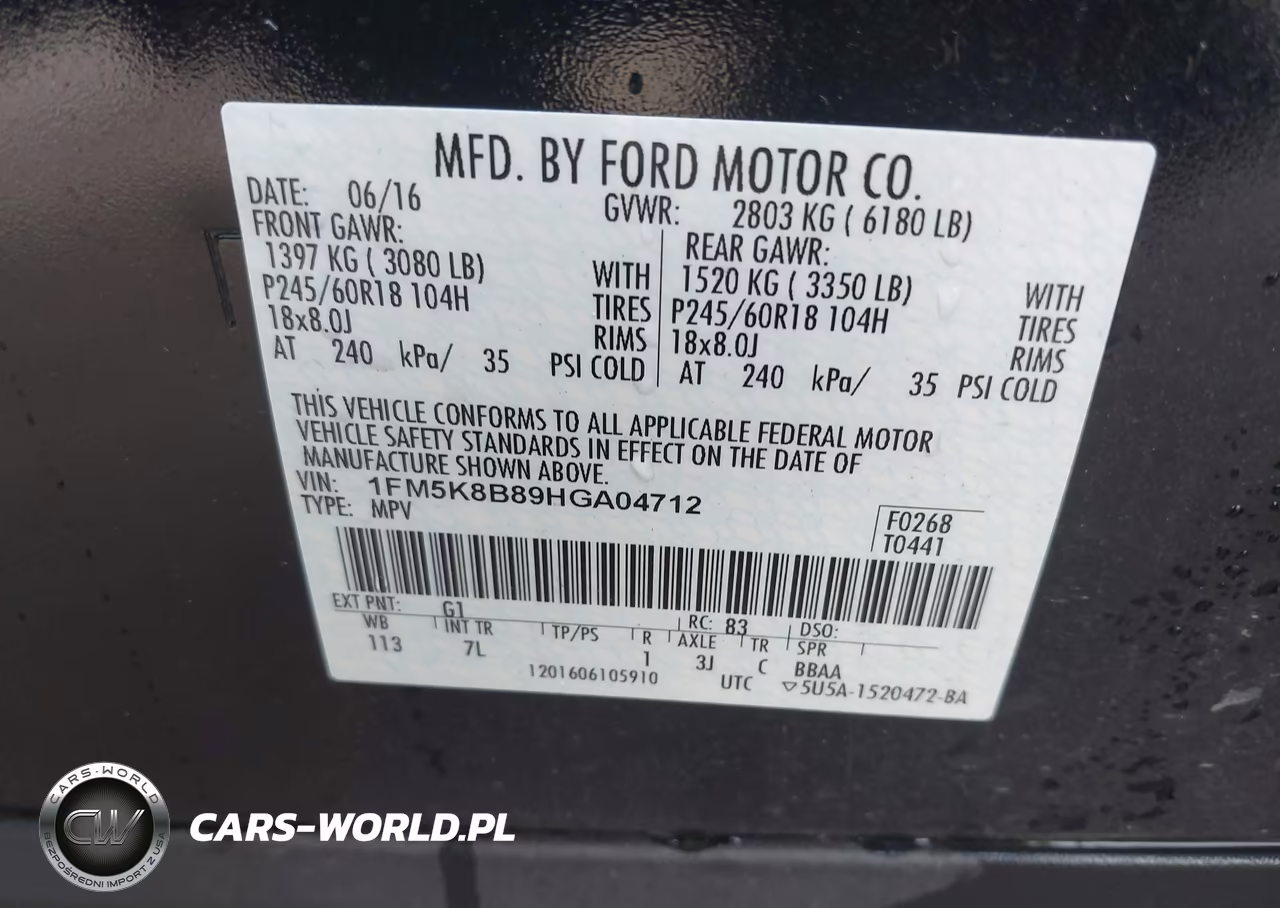 2017 Ford Explorer VIN:1FM5K8B89HGA04712 - 9