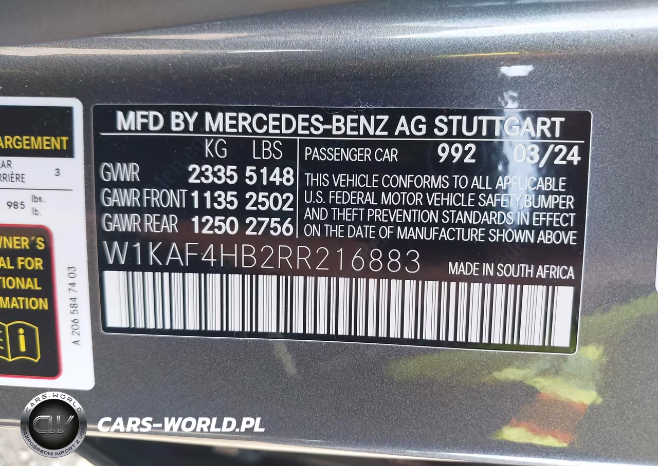 2024 Mercedes-Benz C 300 VIN:W1KAF4HB2RR216883 - 9