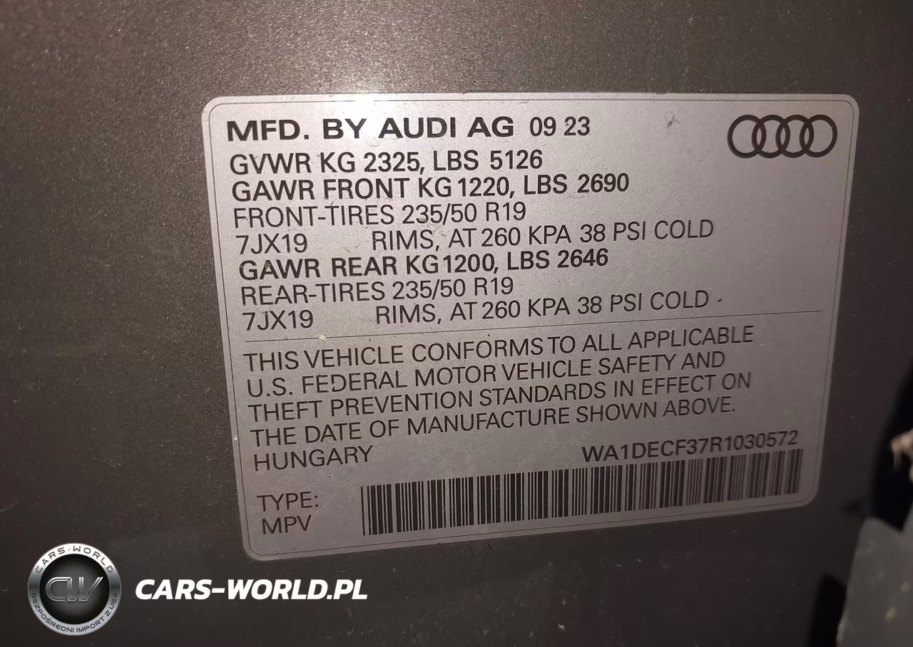 2024 Audi Q3 Premium 45 Tfsi S Line Quattro Tiptronic VIN:WA1DECF37R1030572 - 9