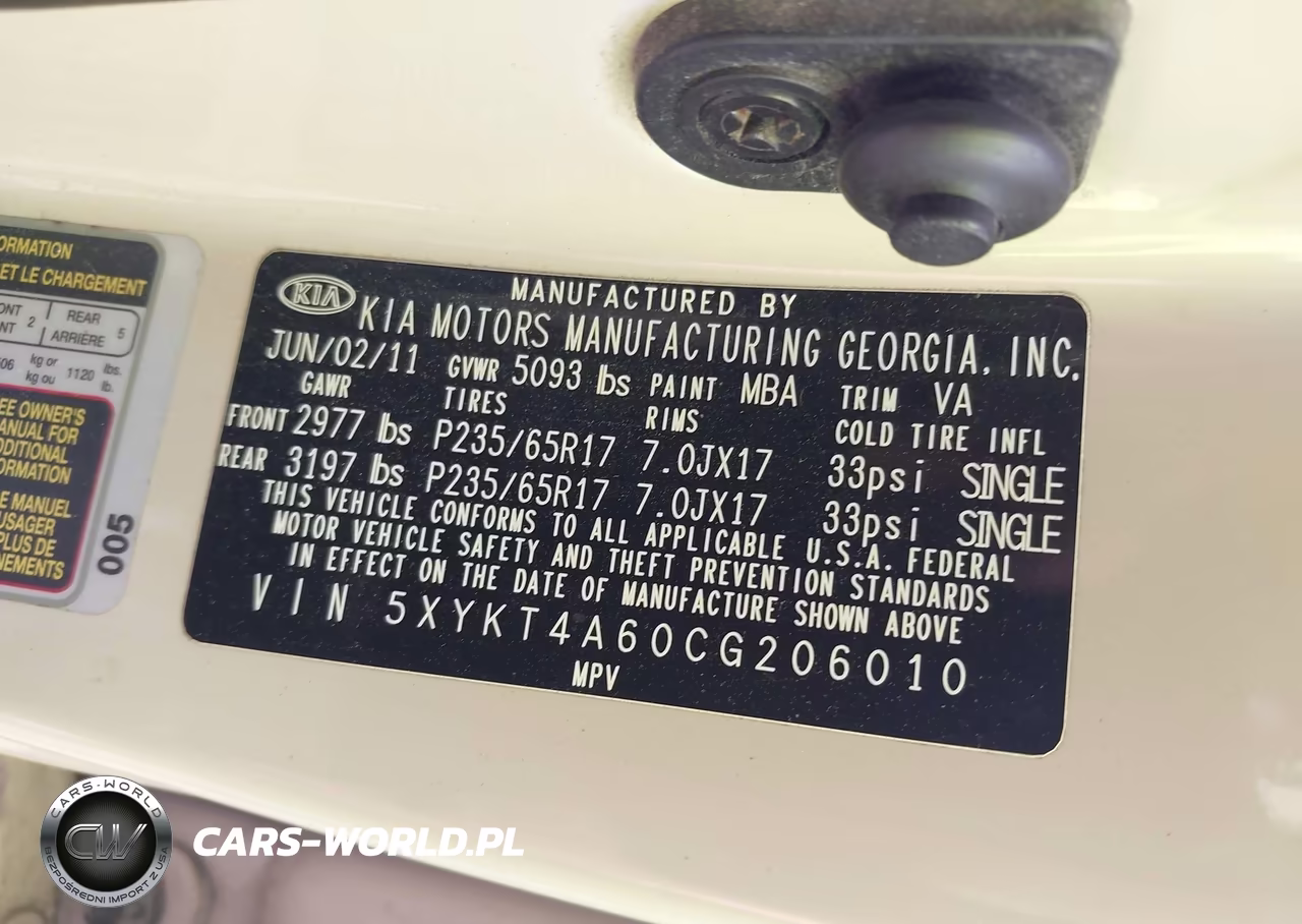 2012 Kia Sorento Lx VIN:5XYKT4A60CG206010 - 9