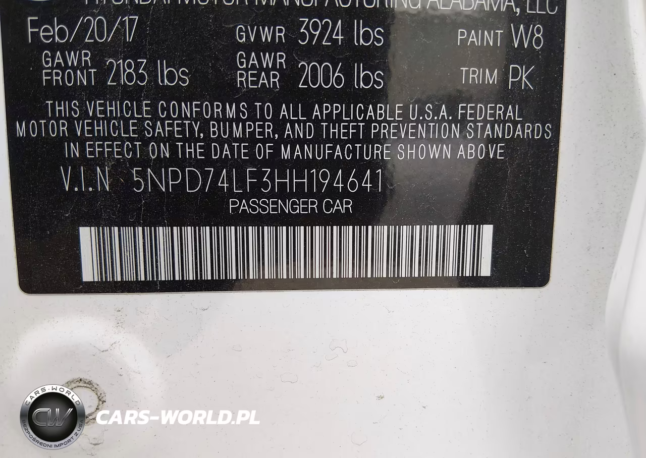2017 Hyundai Elantra Se VIN:5NPD74LF3HH194641 - 9