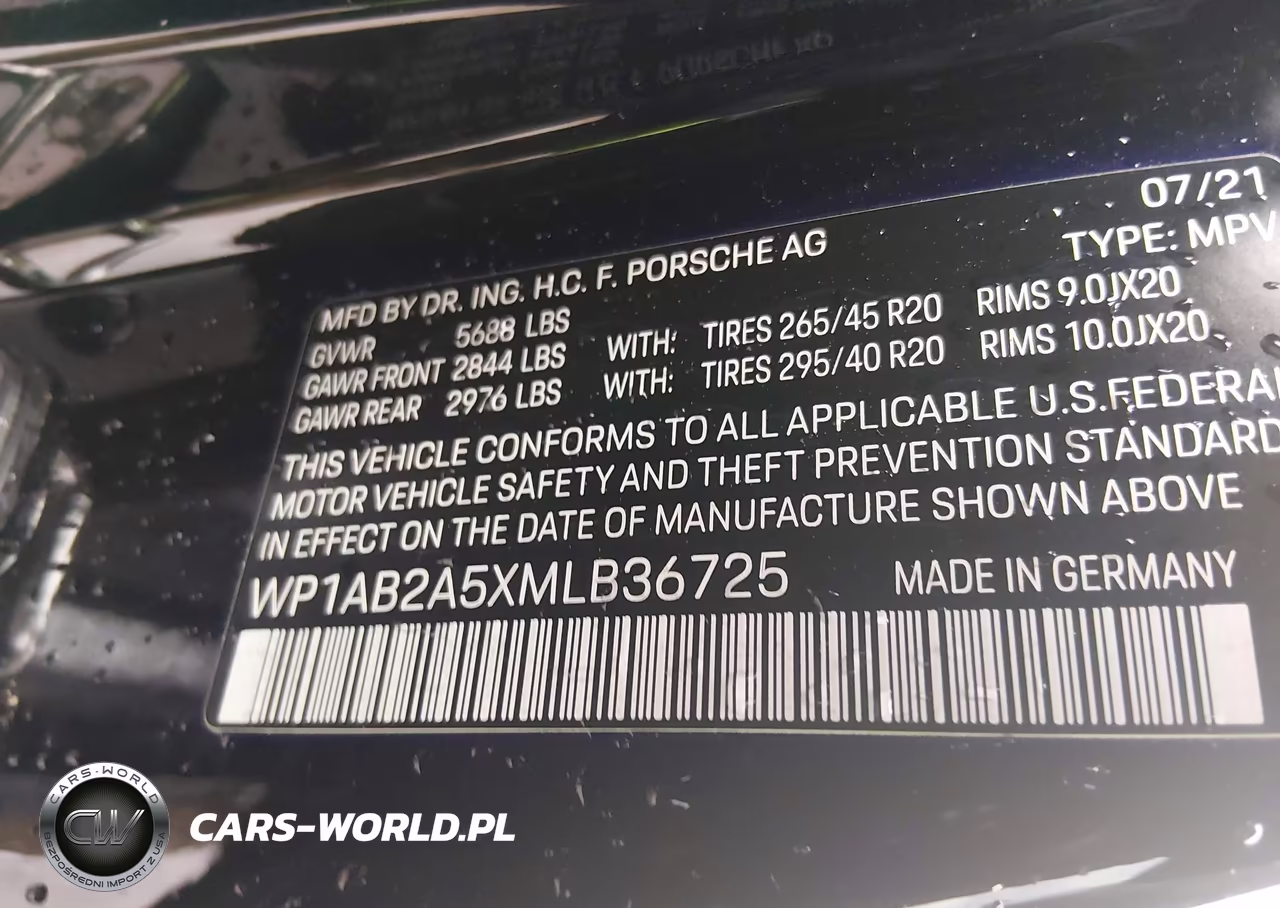 2021 Porsche Macan S VIN:WP1AB2A5XMLB36725 - 9