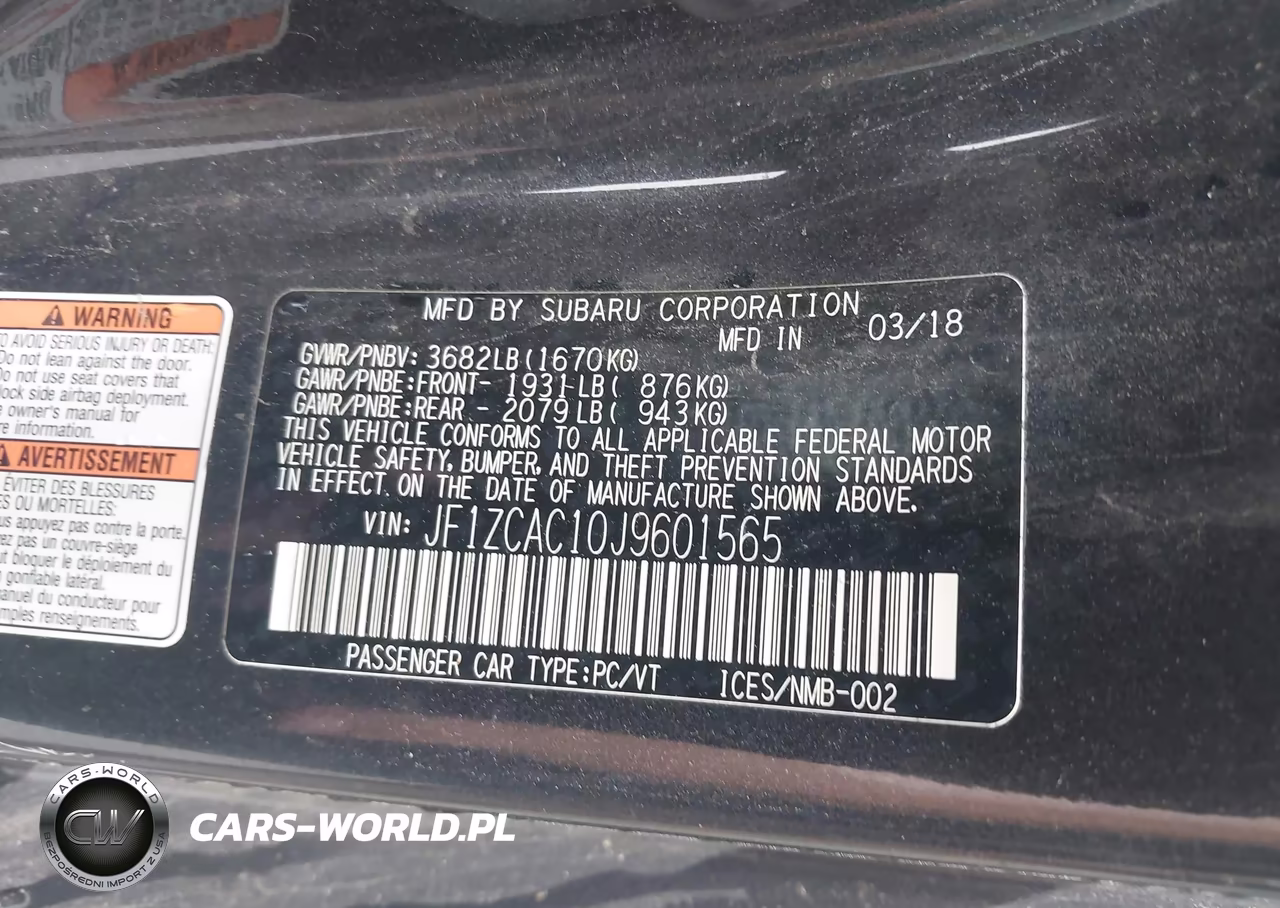 2018 Subaru Brz Limited VIN:JF1ZCAC10J9601565 - 9
