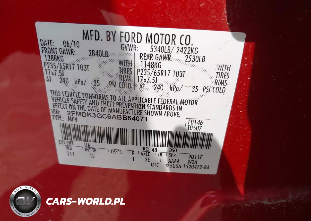 2010 Ford Edge Se VIN:2FMDK3GC6ABB64071 - 9