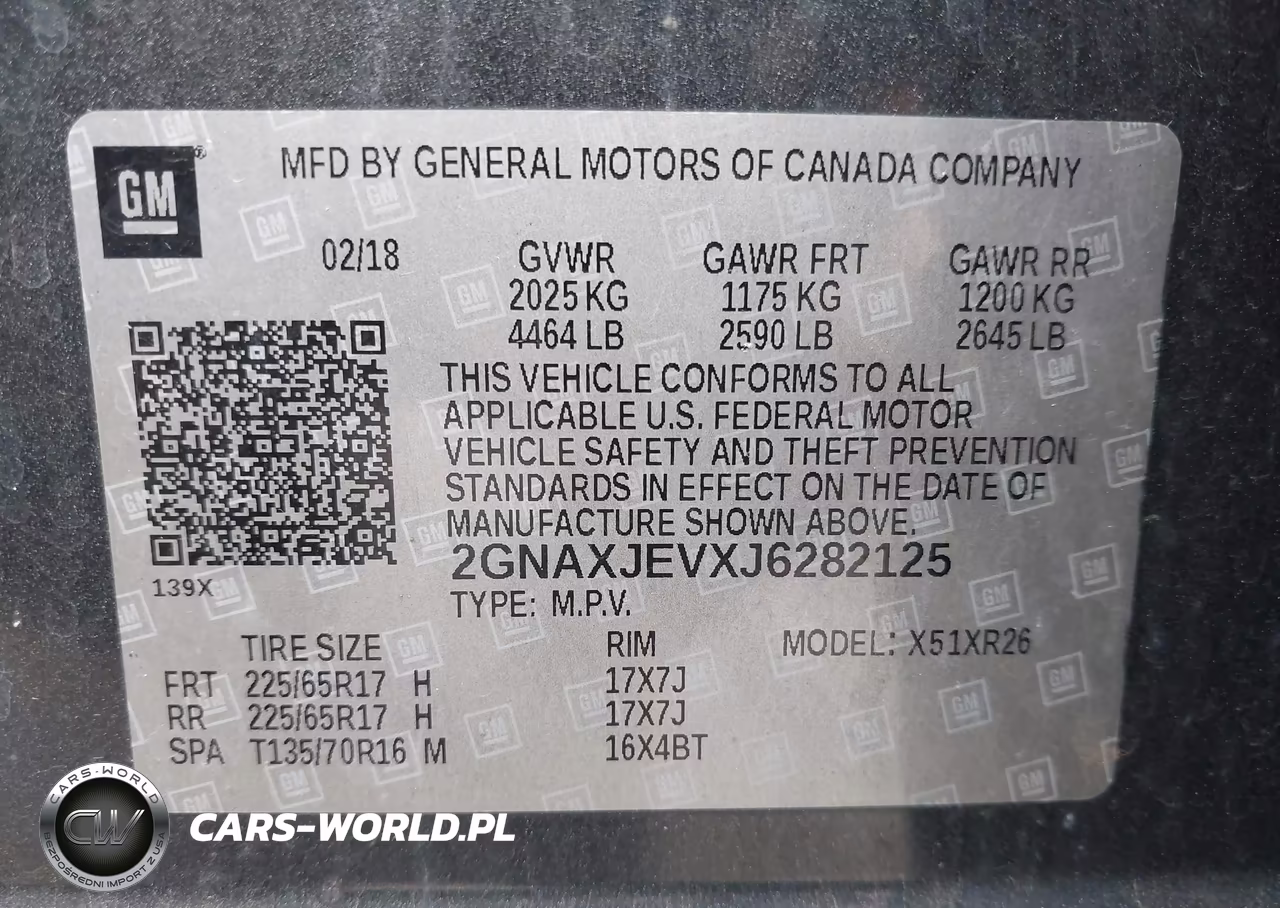 2018 Chevrolet Equinox Lt VIN:2GNAXJEVXJ6282125 - 9