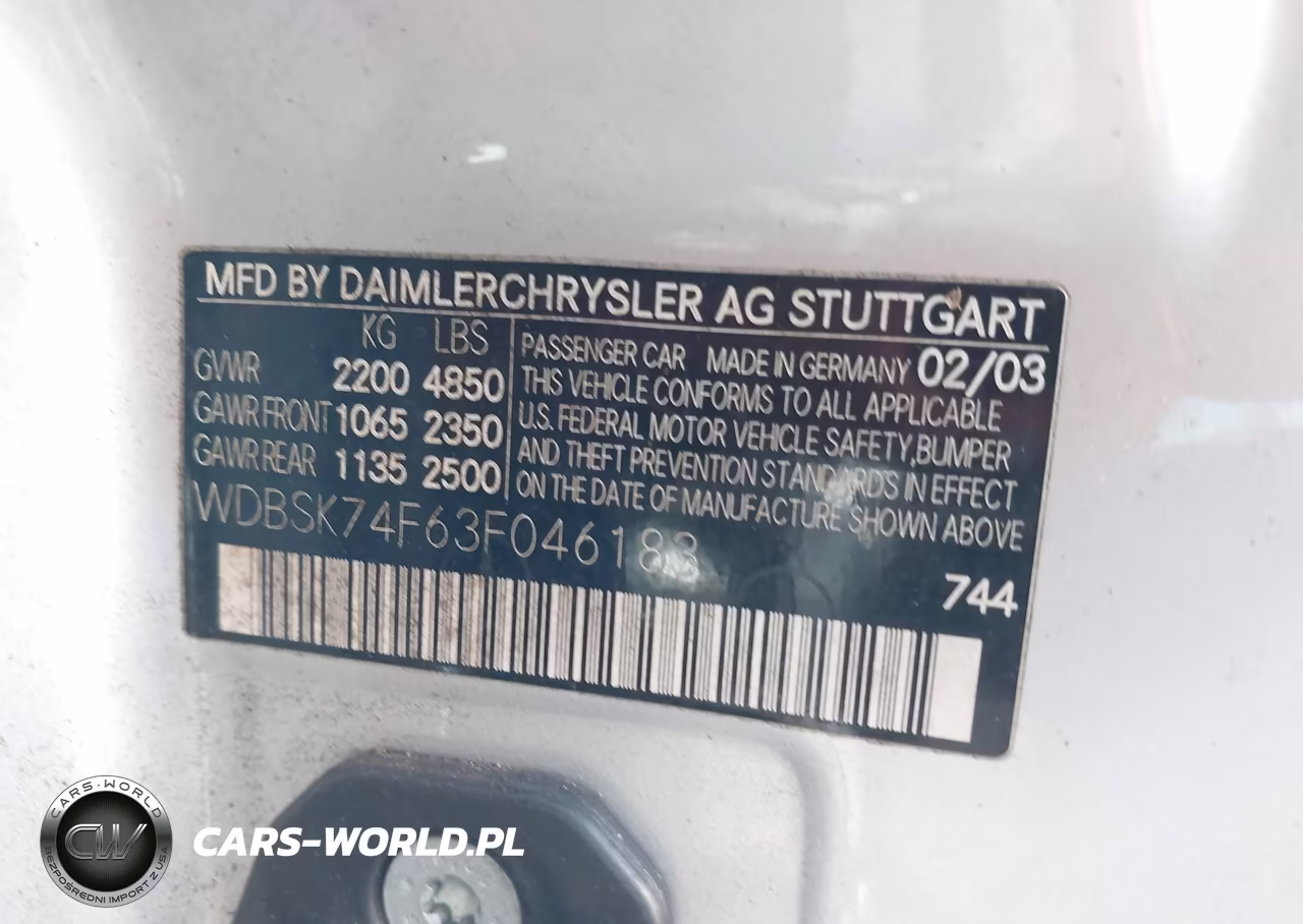2003 Mercedes-Benz Sl 55 Amg VIN:WDBSK74F63F046183 - 9