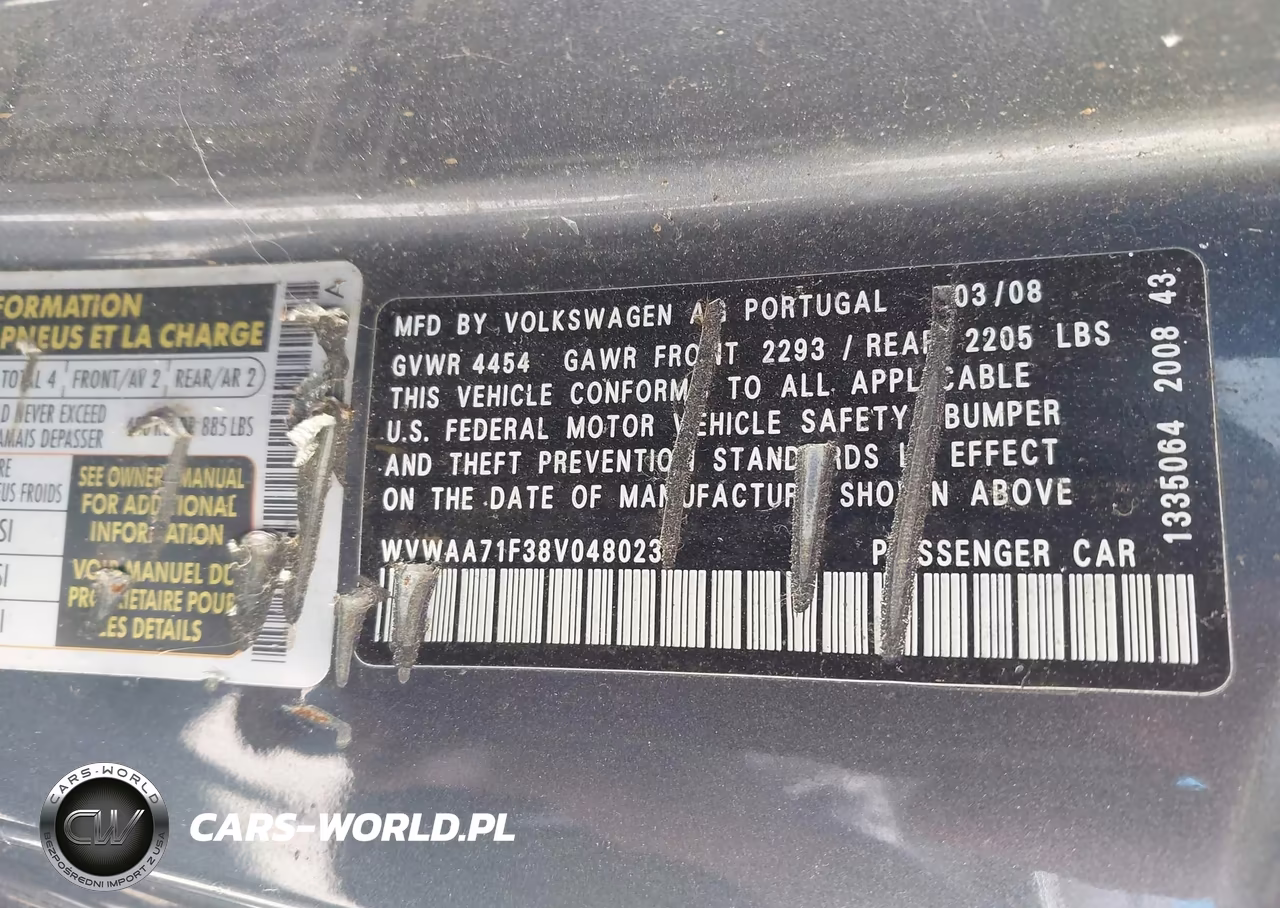 2008 Volkswagen Eos Turbo VIN:WVWAA71F38V048023 - 9