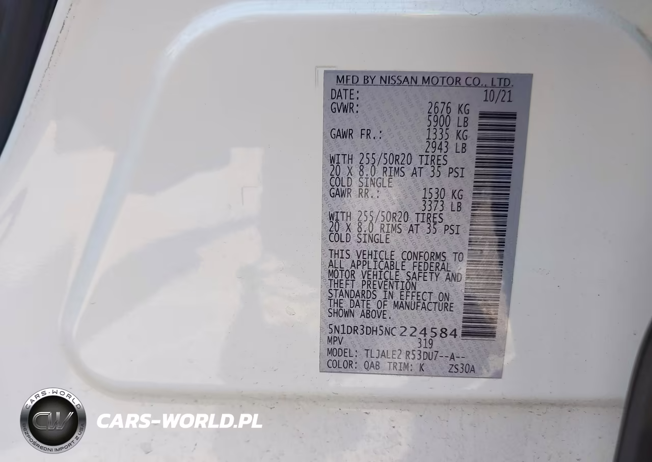 2022 Nissan Pathfinder Platinum 2Wd VIN:5N1DR3DH5NC224584 - 9