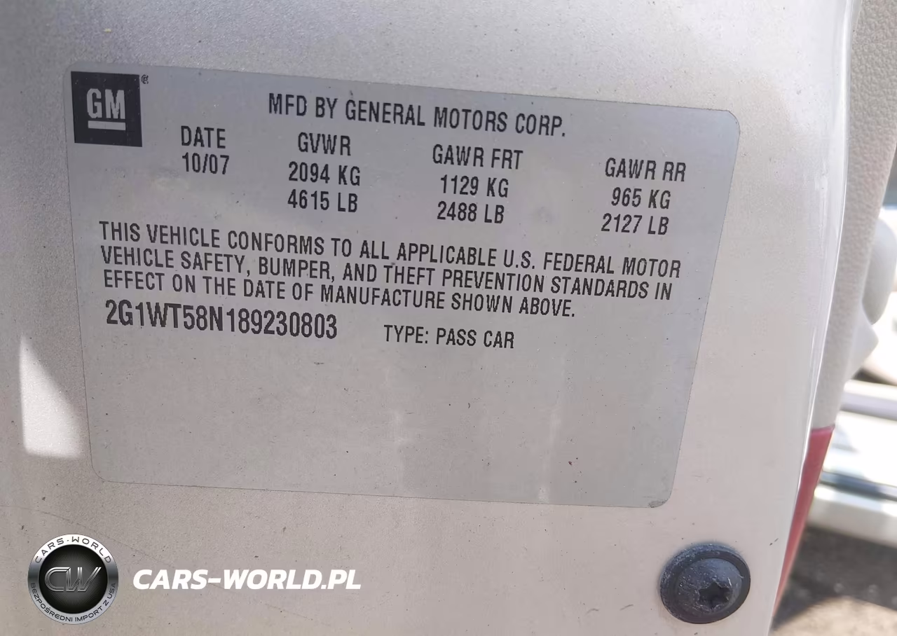 2008 Chevrolet Impala Lt VIN:2G1WT58N189230803 - 9