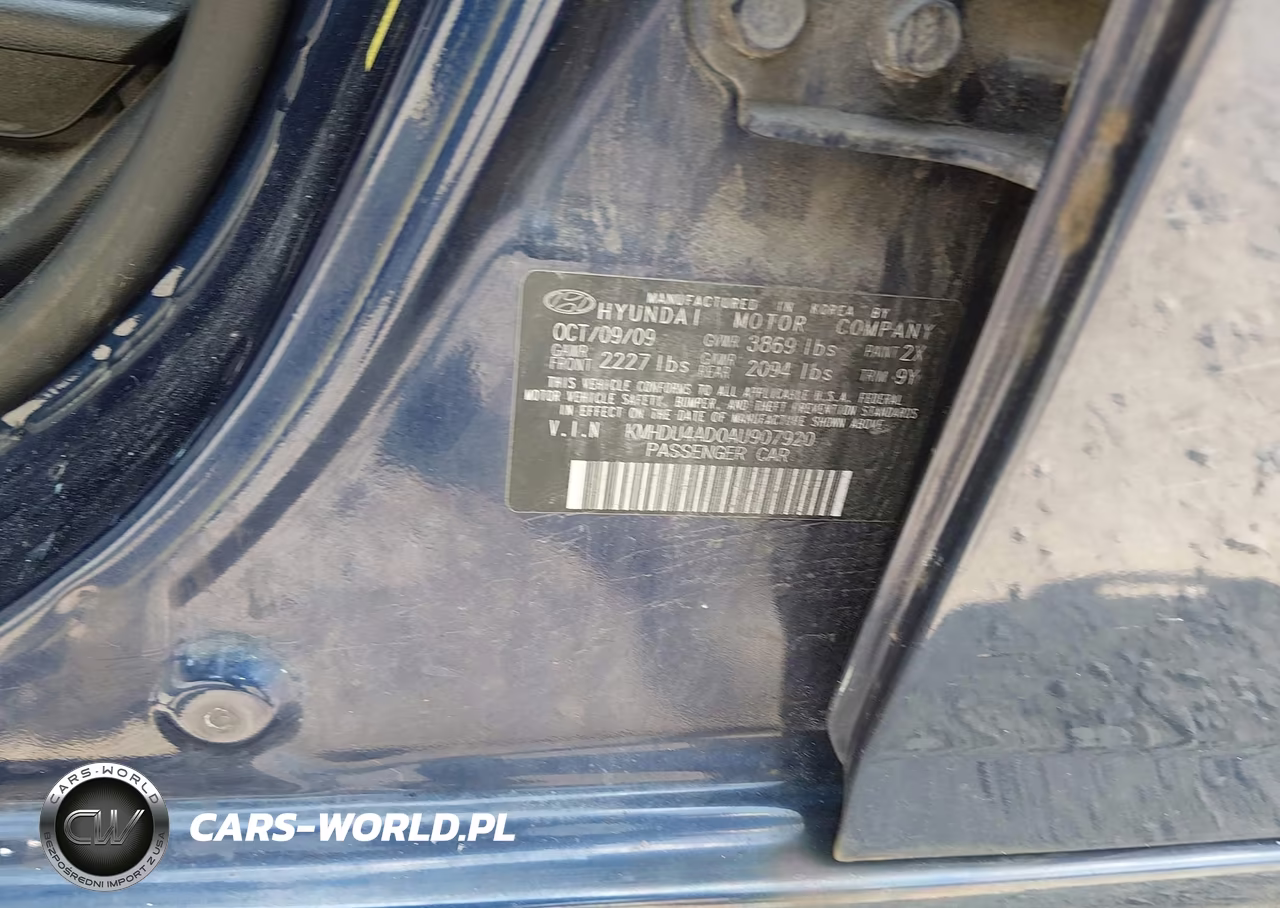 2010 Hyundai Elantra Gls VIN:KMHDU4AD0AU907920 - 9