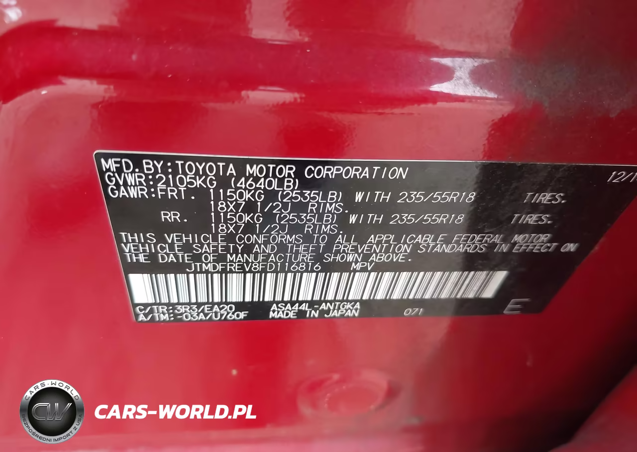 2015 Toyota Rav4 Limited VIN:JTMDFREV8FD116816 - 9