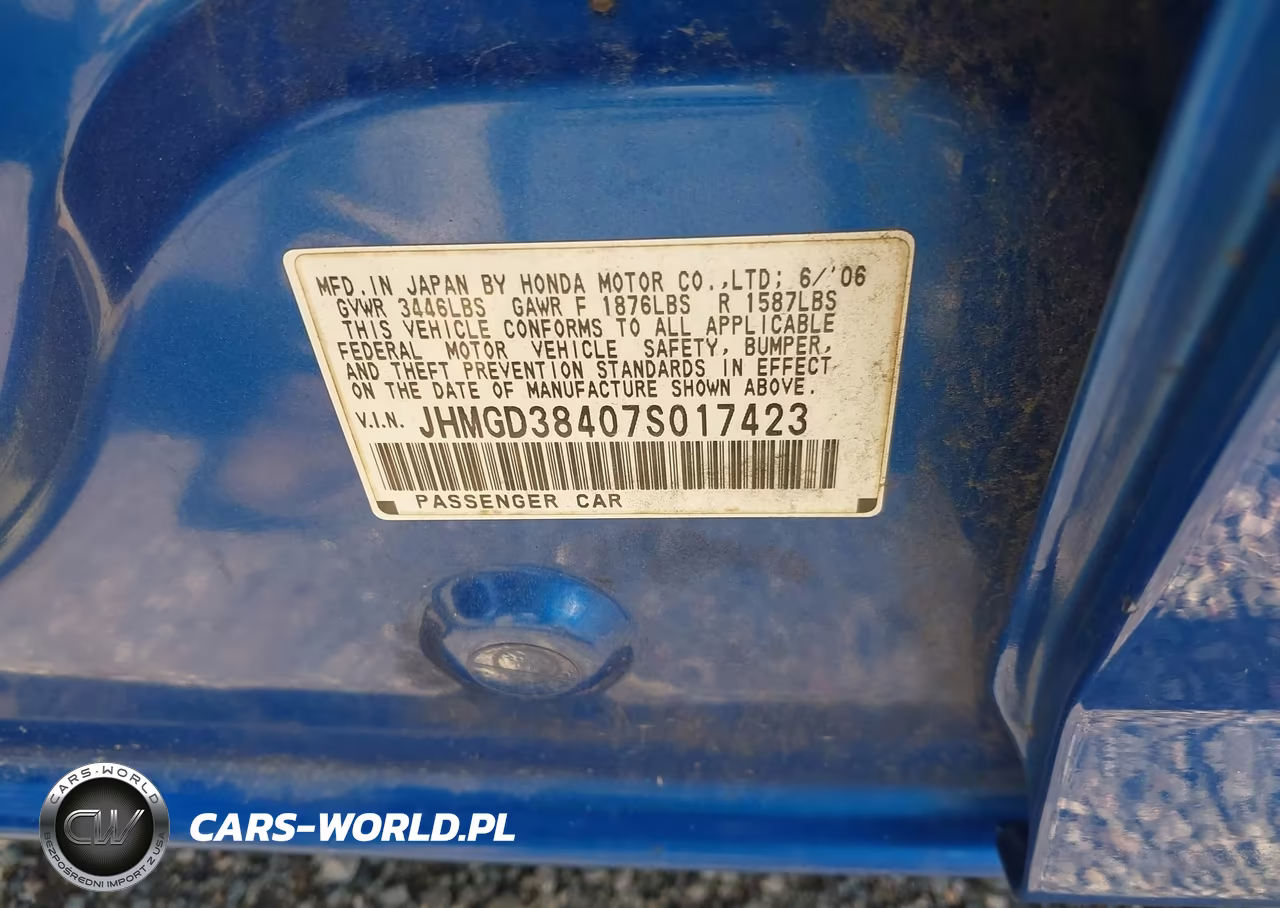 2007 Honda Fit VIN:JHMGD38407S017423 - 9