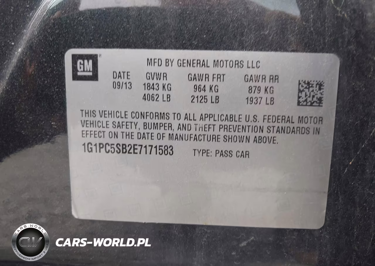 2014 Chevrolet Cruze 1Lt Auto VIN:1G1PC5SB2E7171583 - 9