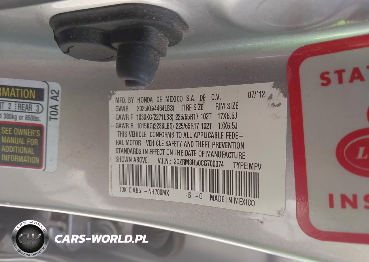 2012 Honda Cr-V Ex VIN:3CZRM3H50CG700074 - 9