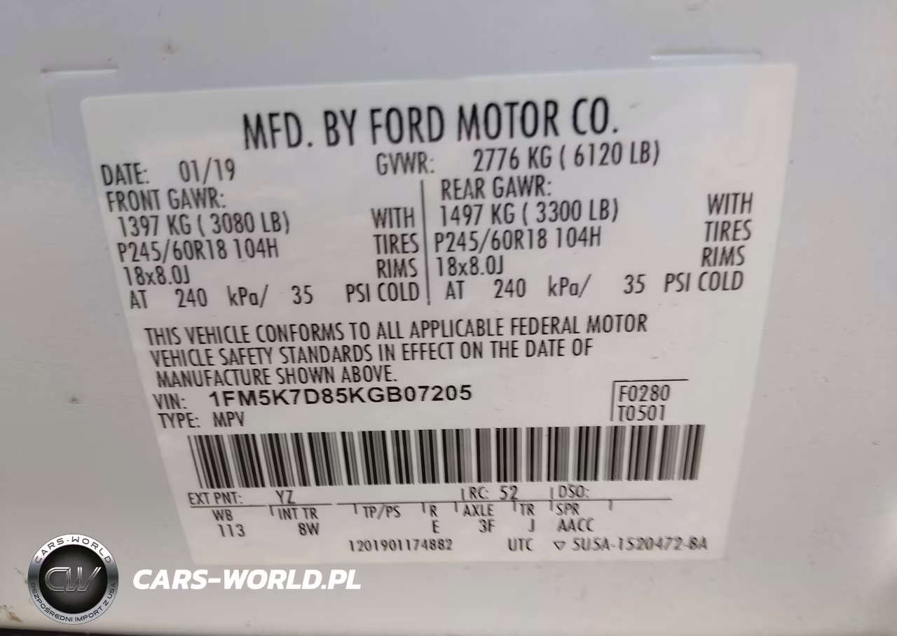 2019 Ford Explorer Xlt VIN:1FM5K7D85KGB07205 - 9