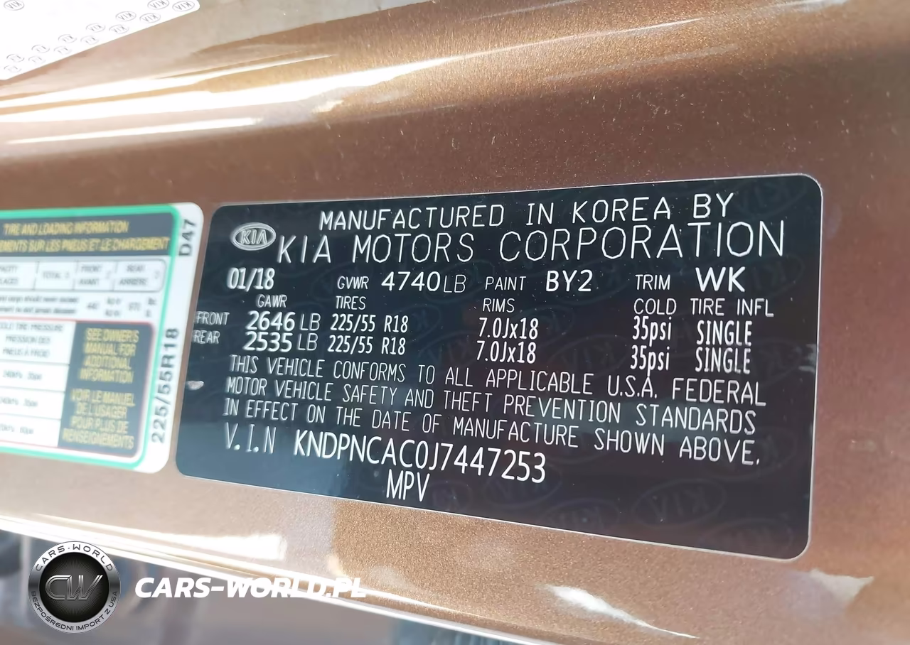 2018 Kia Sportage Ex VIN:KNDPNCAC0J7447253 - 9