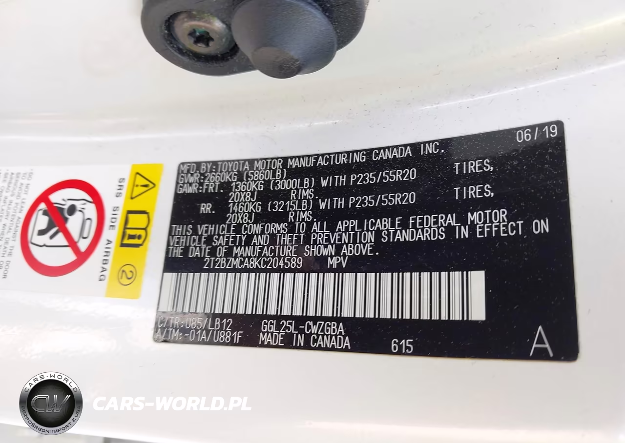 2019 Lexus Rx 350 VIN:2T2BZMCA8KC204589 - 9