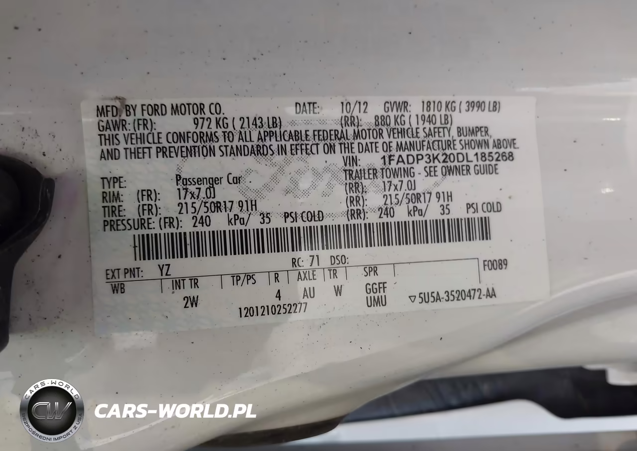 2013 Ford Focus Se VIN:1FADP3K20DL185268 - 9