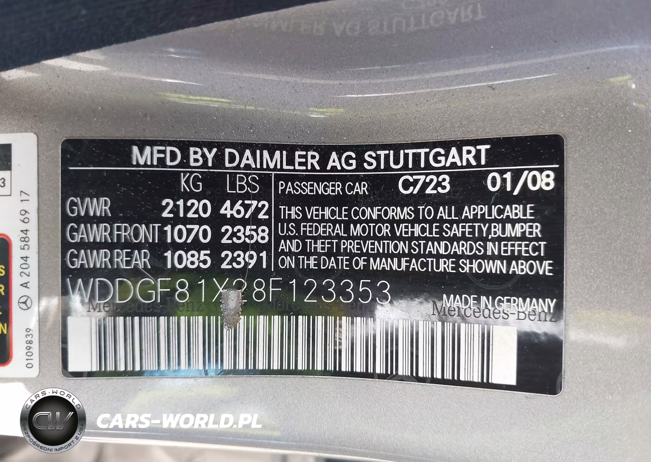 2008 Mercedes-Benz C 300 Luxury 4Matic-Sport 4Matic VIN:WDDGF81X28F123353 - 9
