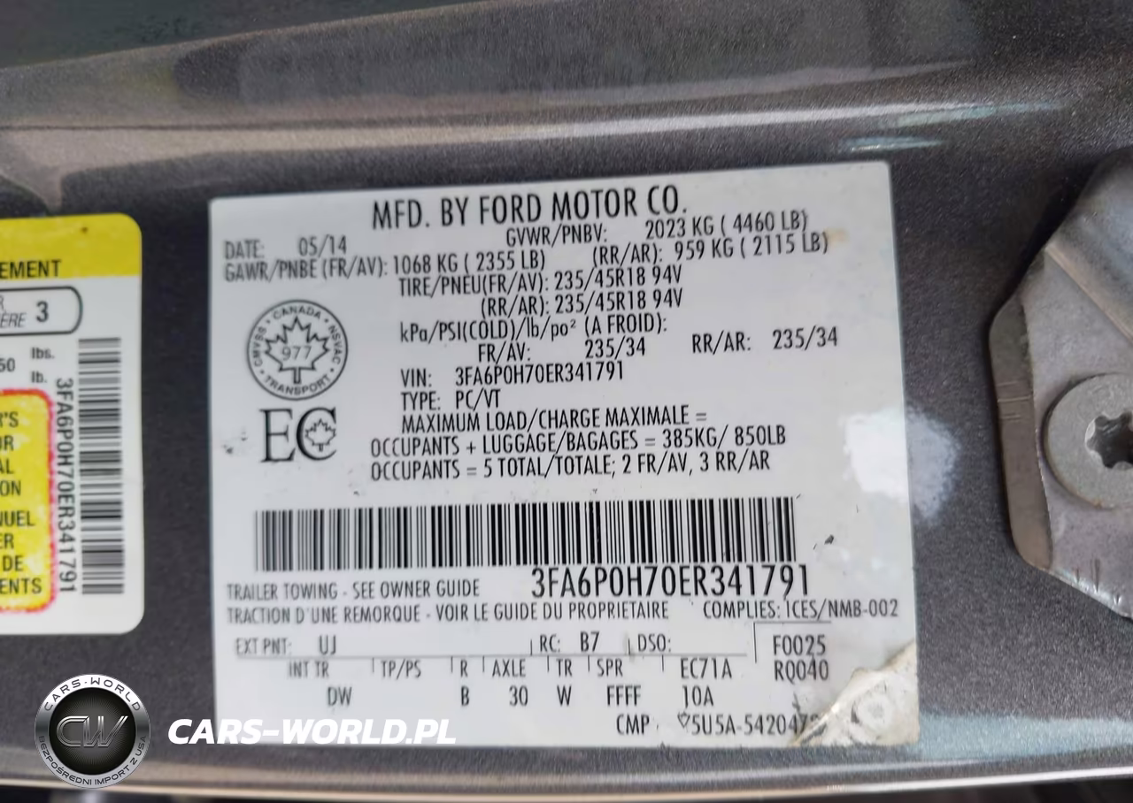 2014 Ford Fusion Se VIN:3FA6P0H70ER341791 - 9