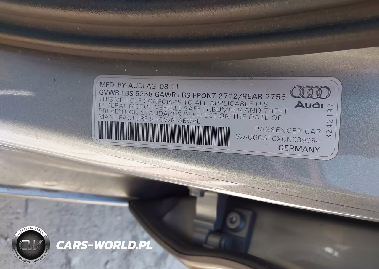 2012 Audi A6 3.0T Premium Plus VIN:WAUGGAFCXCN039054 - 9