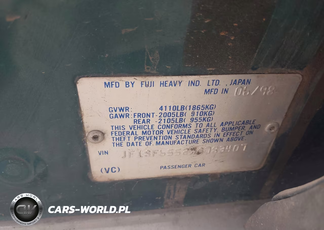 1998 Subaru Forester S VIN:JF1SF6552WG783407 - 9