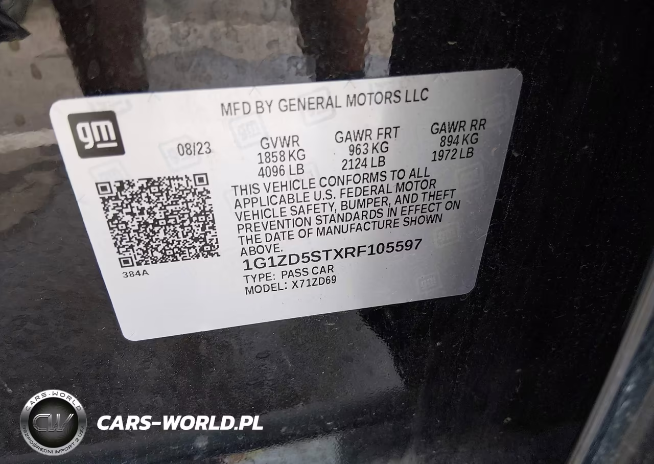 2024 Chevrolet Malibu Fwd 1Lt VIN:1G1ZD5STXRF105597 - 9