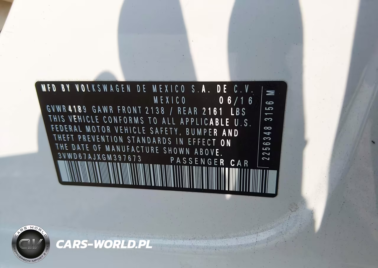 2016 Volkswagen Jetta 1.4T Se VIN:3VWD67AJXGM397673 - 9