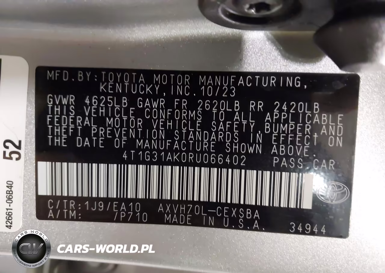 2024 Toyota Camry Hybrid Se VIN:4T1G31AK0RU066402 - 9
