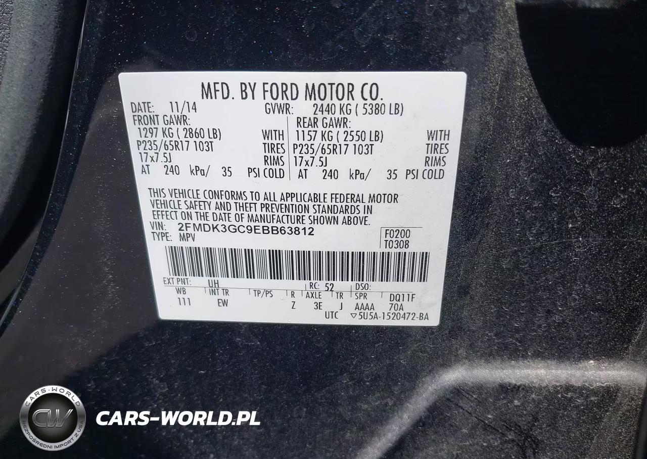 2014 Ford Edge Se VIN:2FMDK3GC9EBB63812 - 9