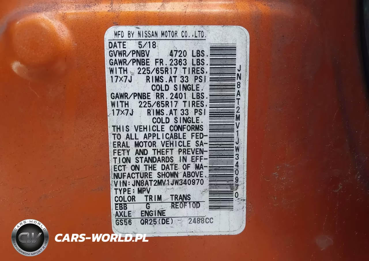 2018 Nissan Rogue Sv VIN:JN8AT2MV1JW340970 - 9