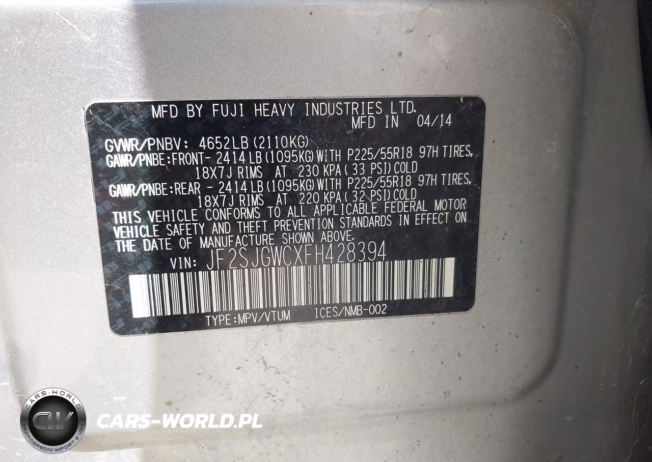 2015 Subaru Forester 2.0Xt Touring VIN:JF2SJGWCXFH428394 - 9