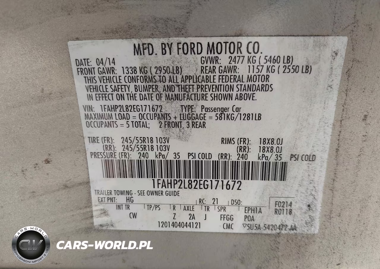 2014 Ford Police Interceptor VIN:1FAHP2L82EG171672 - 9