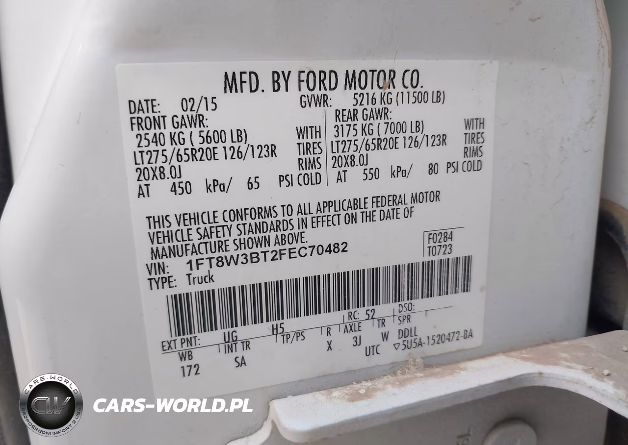 2015 Ford F-350 Lariat VIN:1FT8W3BT2FEC70482 - 8
